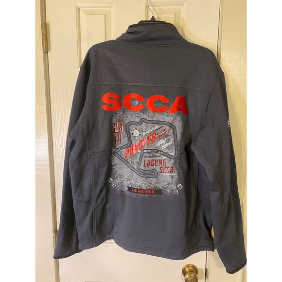 Port Authority Men's Gray MAZDA Raceway Laguna SECA Racing Jacket Size Large - Picture 6 of 8